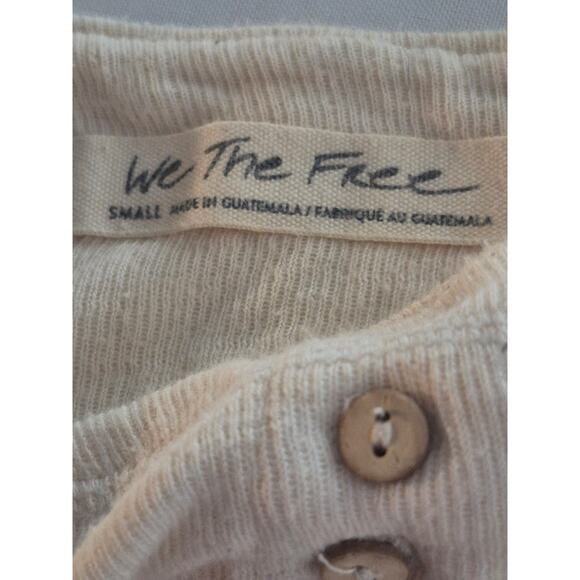 We the Free Womens Tunic Size S Cream Gauzy Cotton Blend Oversized Boho Whimsy - Picture 2 of 9
